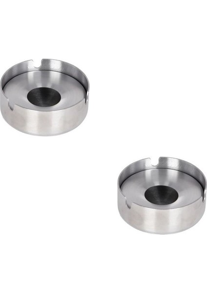 Kapaklı Metal Paslanmaz Küllük 2'li 8 cm