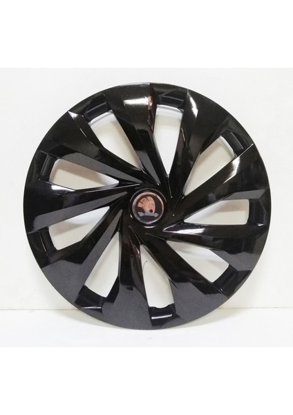 Skoda 15 Inç Piano Black Jant Kapağı 4 Adet + Amblem
