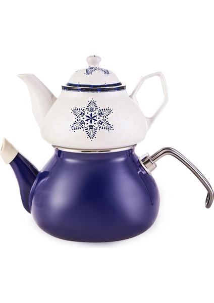 Queen Star Porselen Demlikli Çaydanlık Takımı