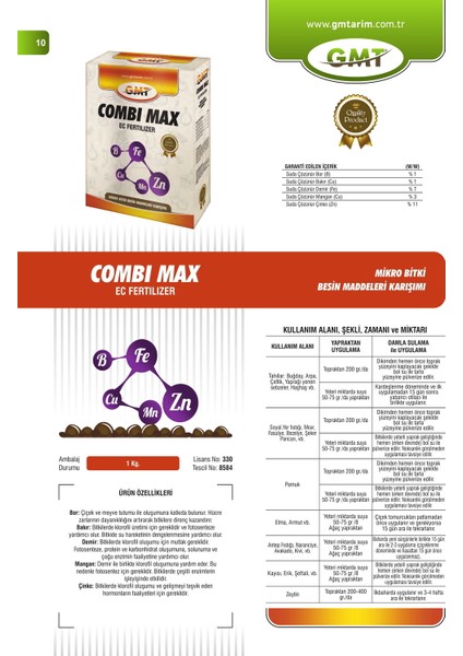 Combi Max 1 Kg ( Mikro Bitki Besin Maddeleri Karışımı )