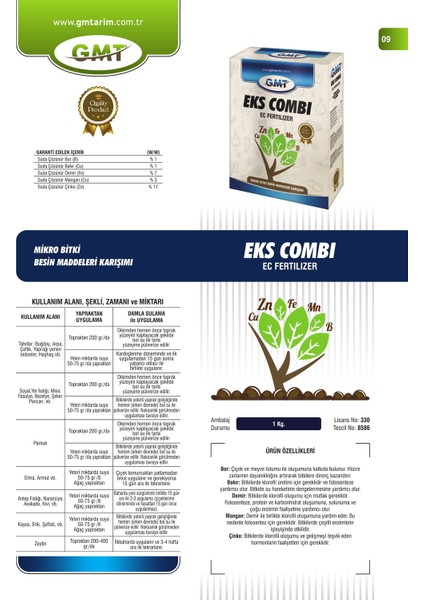 Eks Combi 1 Kg ( Mikro Bitki Besin Maddeleri Karışımı ) fiyatları