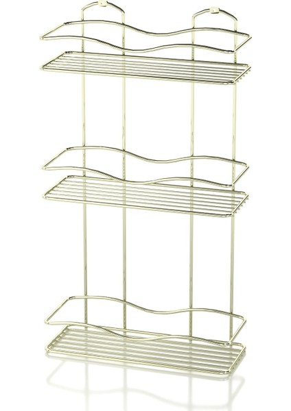 3 Katlı Banyo Rafı Altın Bk013
