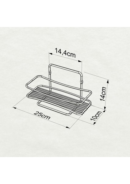 Tek Katlı Banyo Rafı Beyaz Bk004