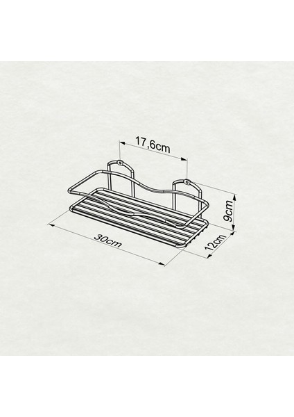 Tek Katlı Banyo Rafı Mat Siyah Bk011