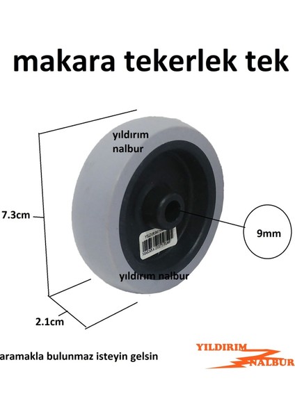 Makara Teker 75Lik Orta Boy Lastik Sehpa Tezgah Tekerlek Yetmişlik fiyatları