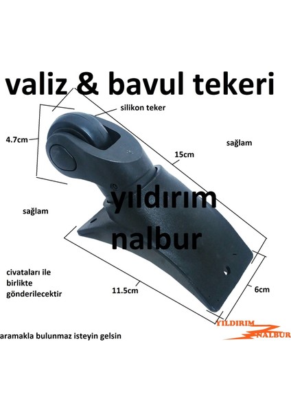 Valiz Tekeri Sağ Sol Çift Gönderilecek Bavul Tekeri Dik Teker