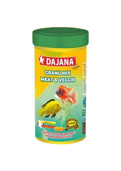 Granu Veggie & Meat Karışık Cichlid Yemi 100 Ml 50 Gr