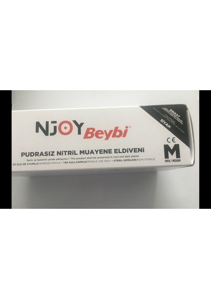 Njoy Siyah Pudrasız Temizlik Eldiveni M Siyah
