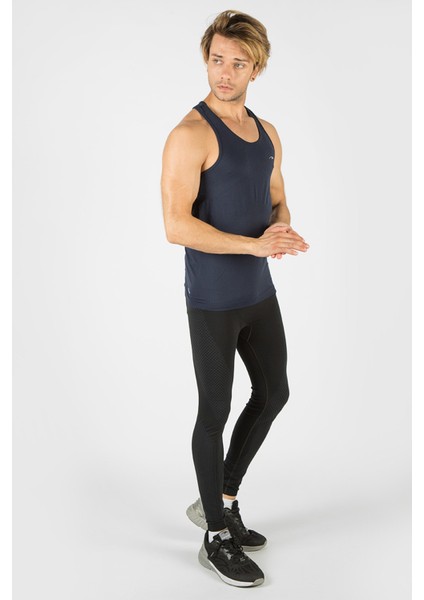 SlimFit Erkek Atlet Yaka Kolsuz Açık Lacivert Atlet 824002