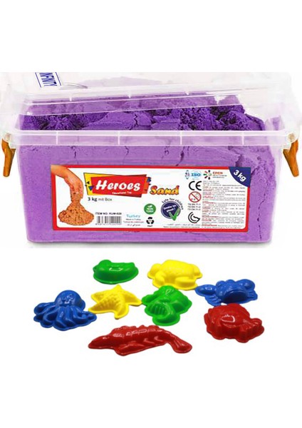 Kinetik Kum Mor ve Deniz Canlıları Kum Kalıpları Seti