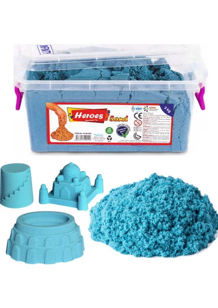 Kinetik Kum Turkuaz + Büyük Kum Havuzu ve Tarihi Yapı Kum Kalıpları Seti fiyatları