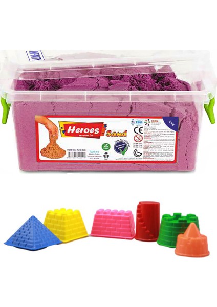 Kinetik Kum Pembe ve Kale Kum Kalıpları Seti