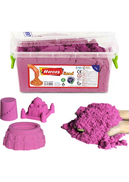 Kinetik Kum Pembe ve Kale Kum Kalıpları Seti