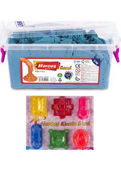 Kinetik Kum Turkuaz ve Tarihi Yapı Kum Kalıpları Seti