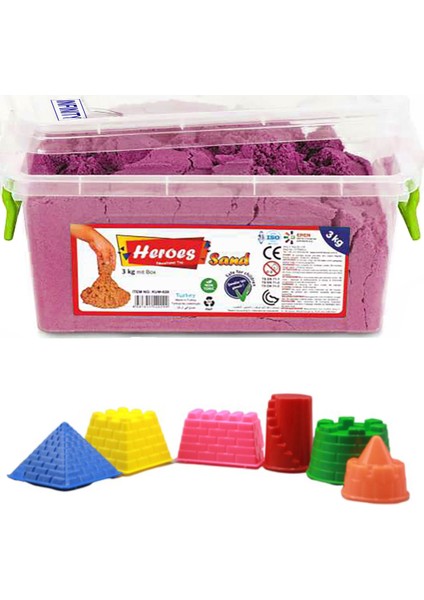 Kinetik Kum Pembe ve Kale Kum Kalıpları Seti