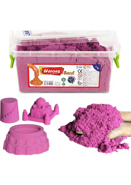 Kinetik Kum Pembe ve Kale Kum Kalıpları Seti