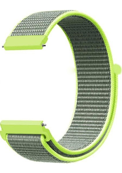 Amazfit Bip Kordon Kumaş Cırtcırt Kordon Velcro Yeşil