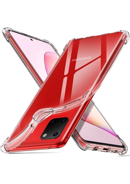 Samsung Galaxy S10 Lite Kılıf Antishock Sert Kapak + Nano Glass Renksiz modelleri