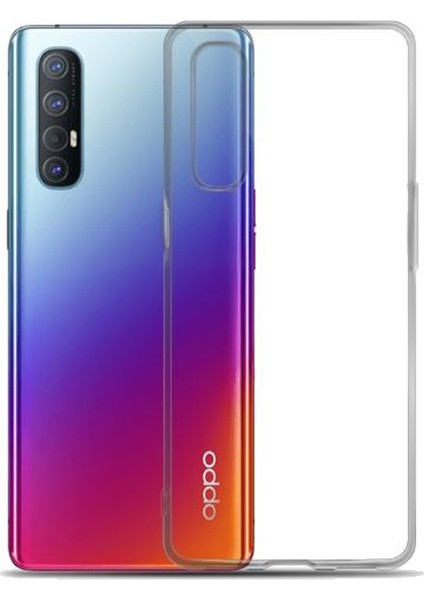 Oppo Reno 3 Pro Kılıf Süper Silikon Yumuşak Arka Koruma Şeffaf