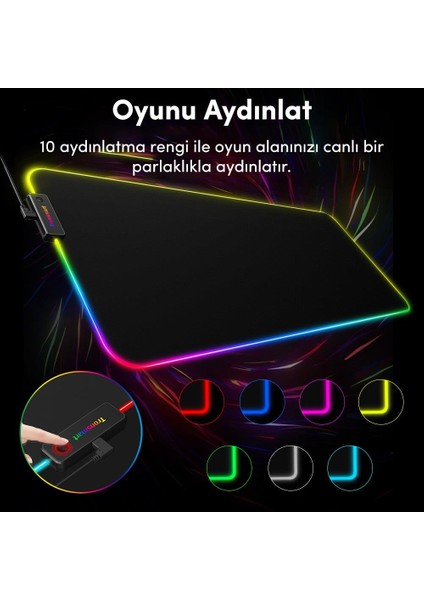 Spire 80x30cm RGB Gaming Oyuncu Mousepad