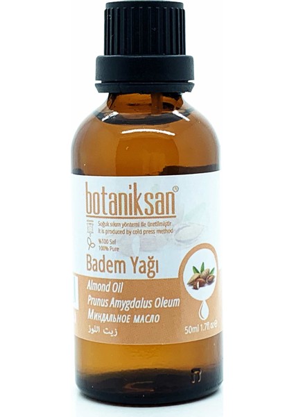 Badem Yağı 50ML Soğuk Sıkım, Saf, Doğal, Katkısız