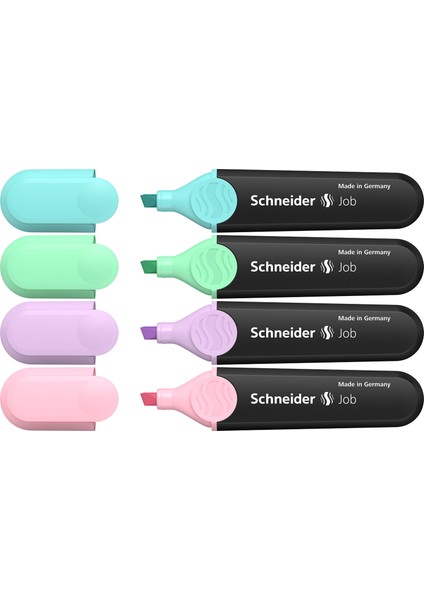 SCHNEIDER JOB FOSFORLU KALEM 4'LÜ SET PASTEL RENKLER