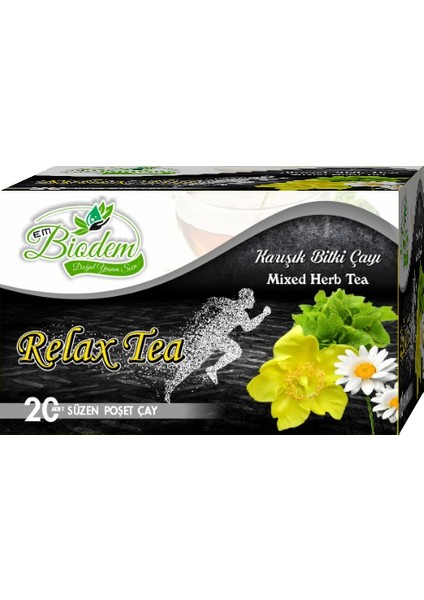 Embiiodem Lavanta Sarı Kantoronlu Relax Tea 20'li Poşet Çay