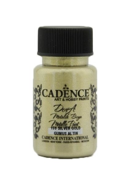 Dora Metalik Boya 50 ml 159 Gümüş Altın