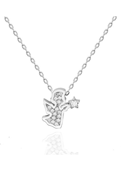Swarovskı Gümüş Çok Taşlı Peri Kolye