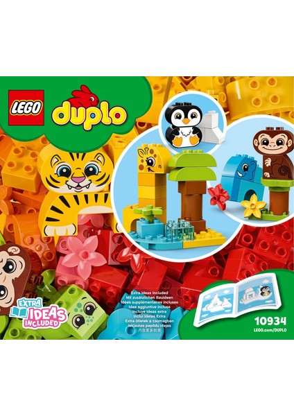 LEGO® DUPLO Classic 10934 Yaratıcı Hayvanlar 175 Parça