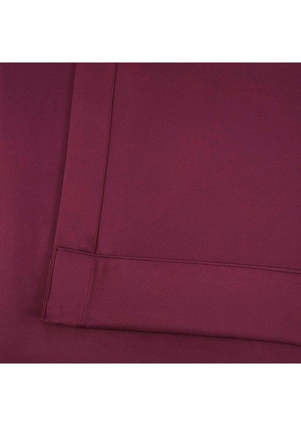 Hazır Karartma Blackout Pilesiz Fon Perde Mürdüm 80 x 250 cm