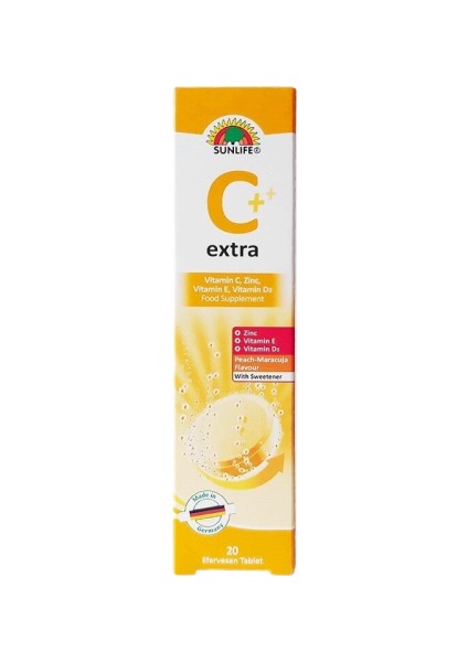 Vitamin C Extra 20 Efervesan Tablet Şeftali Marakuya