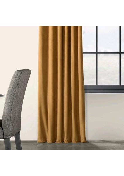 Hazır Karartma Blackout Pilesiz Fon Perde Camel 600 x 250 cm