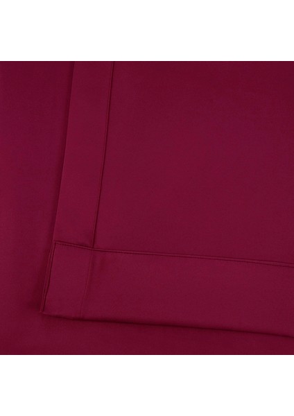 Hazır Karartma Blackout Pilesiz Fon Perde Vişne 80 x 250 cm