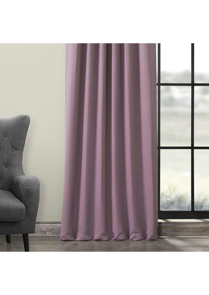 Hazır Karartma Blackout Pilesiz Fon Perde Gül Kurusu 80 x 250 cm