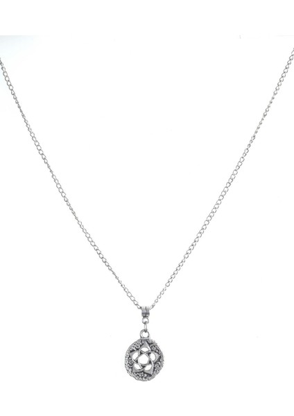 Erkek Antik Gümüş Kaplama Tanrıça Pentacle Kolye fiyatları