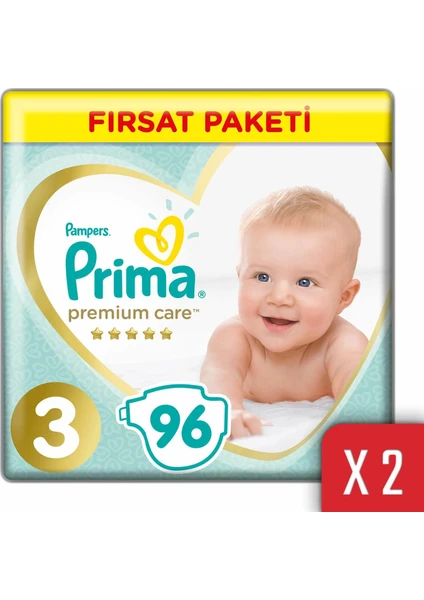 Premium Care Bebek Bezi 3 Beden 6-10 kg 192'li Midi Fırsat Paketi