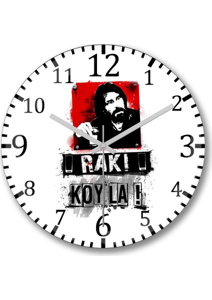Behzat Ç Rak Koy La Duvar Saati Bombeli Gerçek Cam