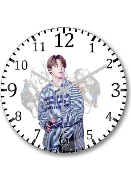 Bts Jimin Duvar Saati Bombeli Gerçek Cam