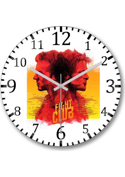 Fight Club Duvar Saati Bombeli Gerçek Cam