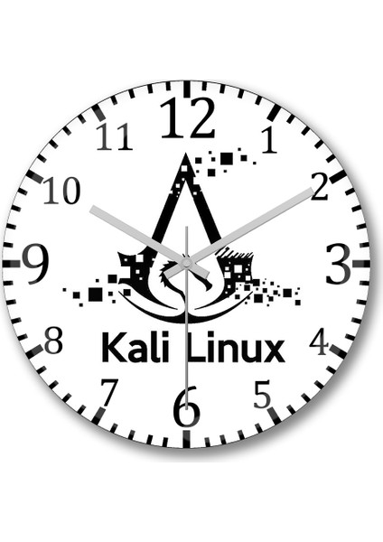 Kali Linux Duvar Saati Bombeli Gerçek Cam