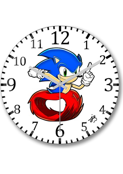 Sonic Film Duvar Saati Bombeli Gerçek Cam