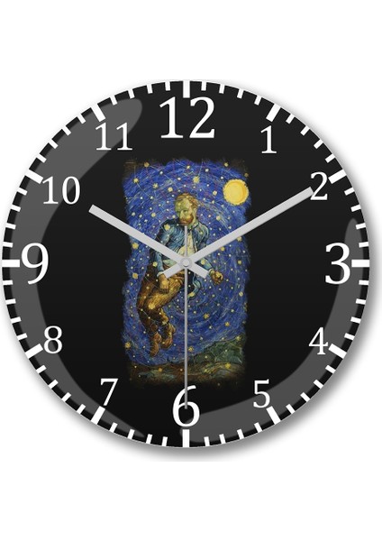 Van Gogh Never Saw Duvar Saati Bombeli Gerçek Cam