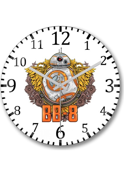 Bb8 Duvar Saati Bombeli Gerçek Cam