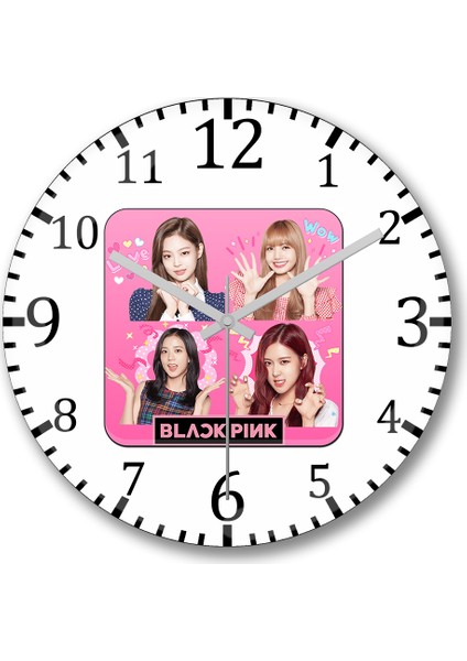 Blackpink Duvar Saati Bombeli Gerçek Cam