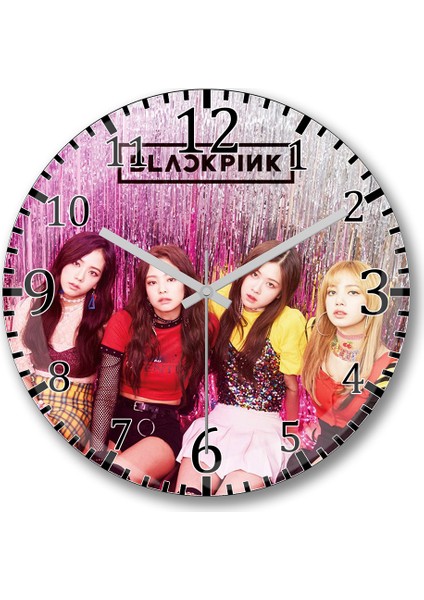 Blackpink Duvar Saati Bombeli Gerçek Cam