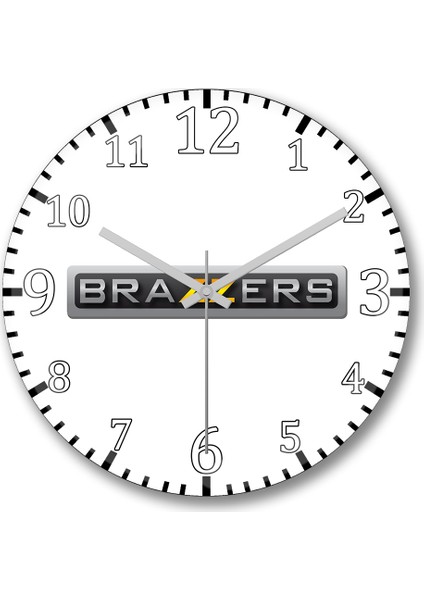 Brazzers Logo Duvar Saati Bombeli Gerçek Cam