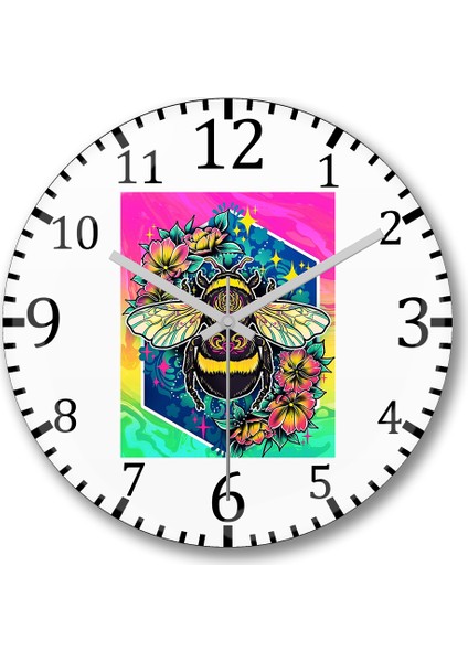 Bumblebee Duvar Saati Bombeli Gerçek Cam