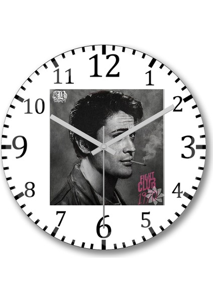 Cüneyt Arkın Duvar Saati Bombeli Gerçek Cam