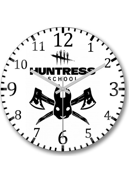 Dead By Daylıght Huntress School Duvar Saati Bombeli Gerçek Cam